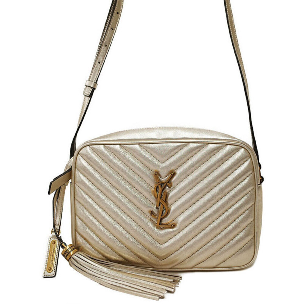 SAINT LAURENT Paris Fringe Saint Paris Lou Camera Bag Quilted Shoulder